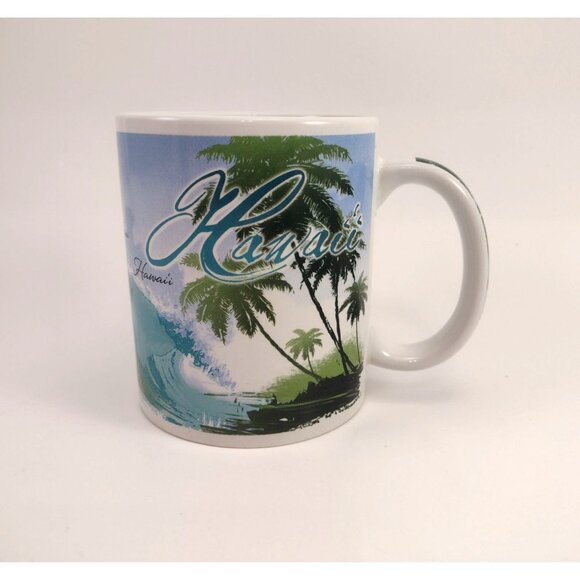 ABC Hawaii Island Waves Ceramic Coffee Mug Tea Cup Tropical Vacation Getaway - Picture 3 of 8